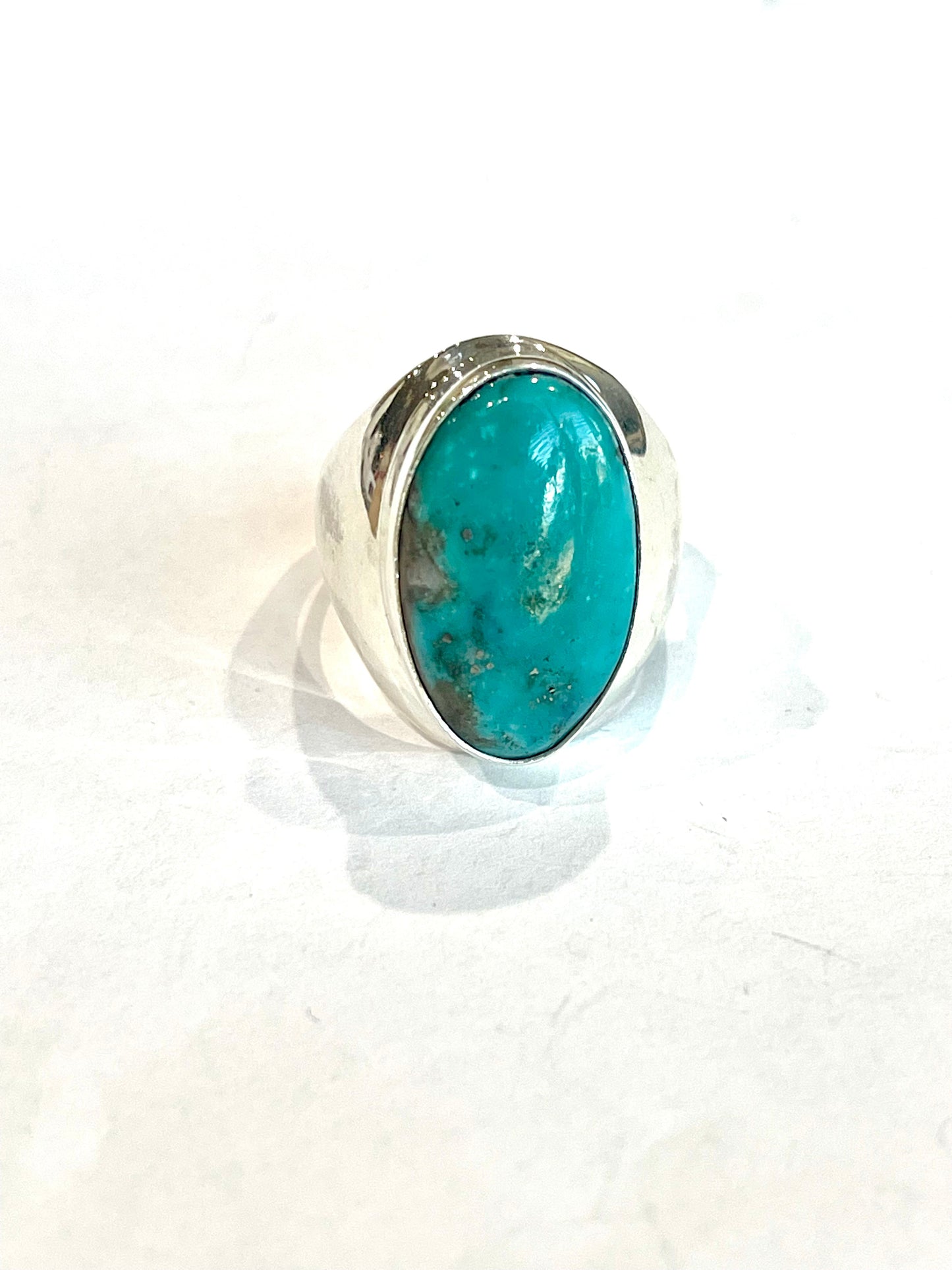 Navajo Turquoise & Sterling Silver Ring Size 11.75