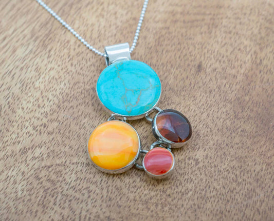 Tejano Circles Pendant Necklace