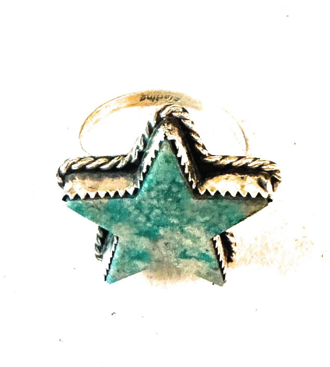 Navajo Sterling Silver & Turquoise Star Ring