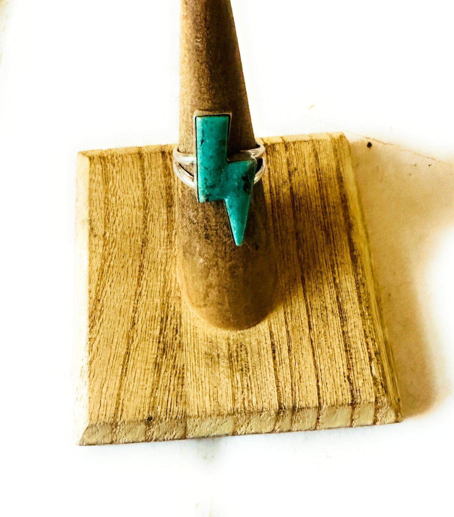 Navajo Sterling Silver & Turquoise Lightning Bolt Ring