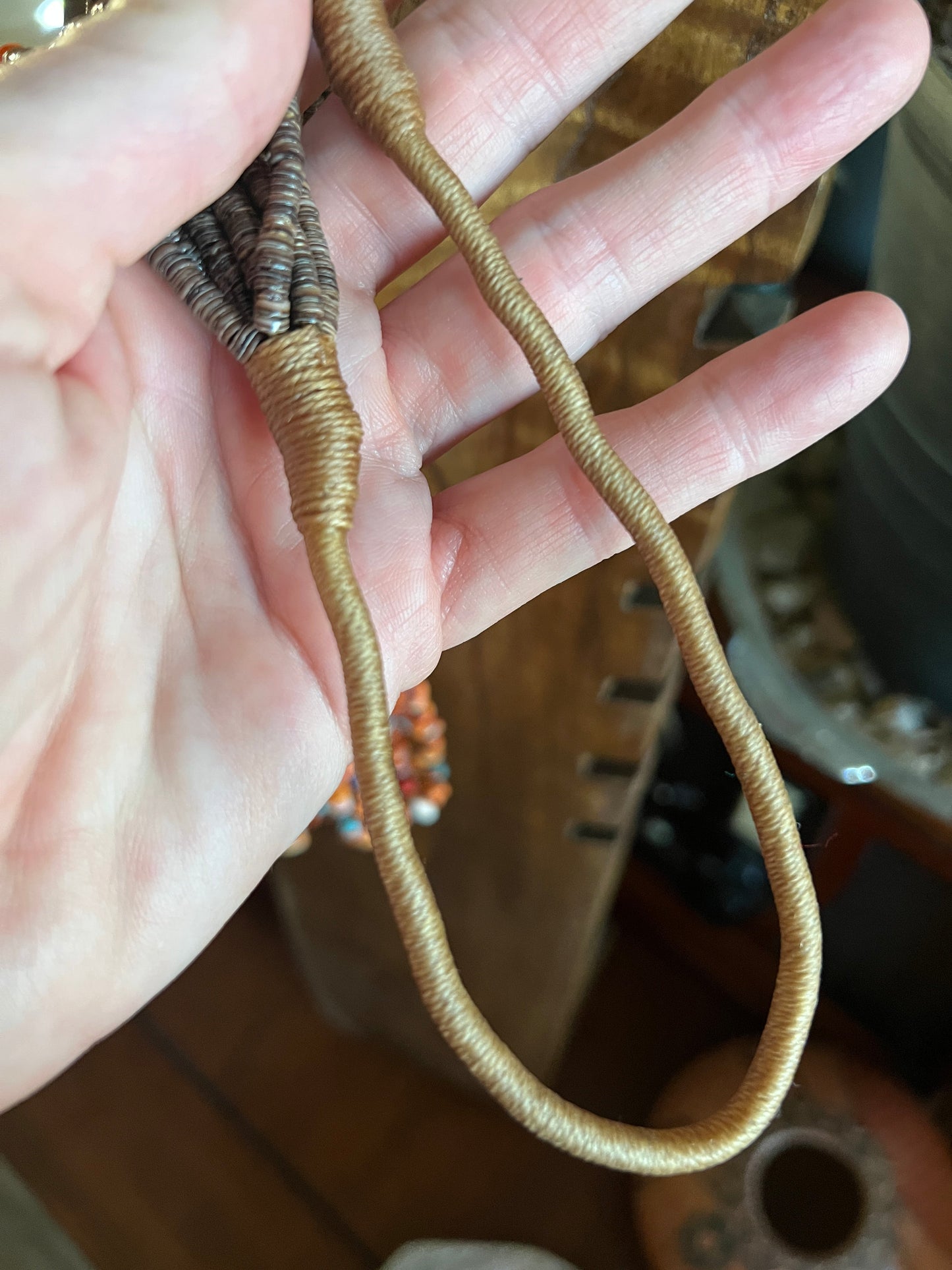 Gorgeous Navajo Made Eight Strand Spiny Oyster and Turquoise Beaded Squaw Wrap Necklace