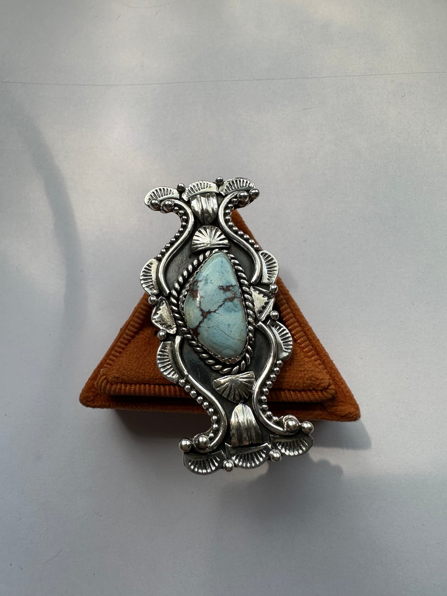 Nizhoni Beautiful Sterling Silver & Golden Hills Turquoise Adjustable Ring