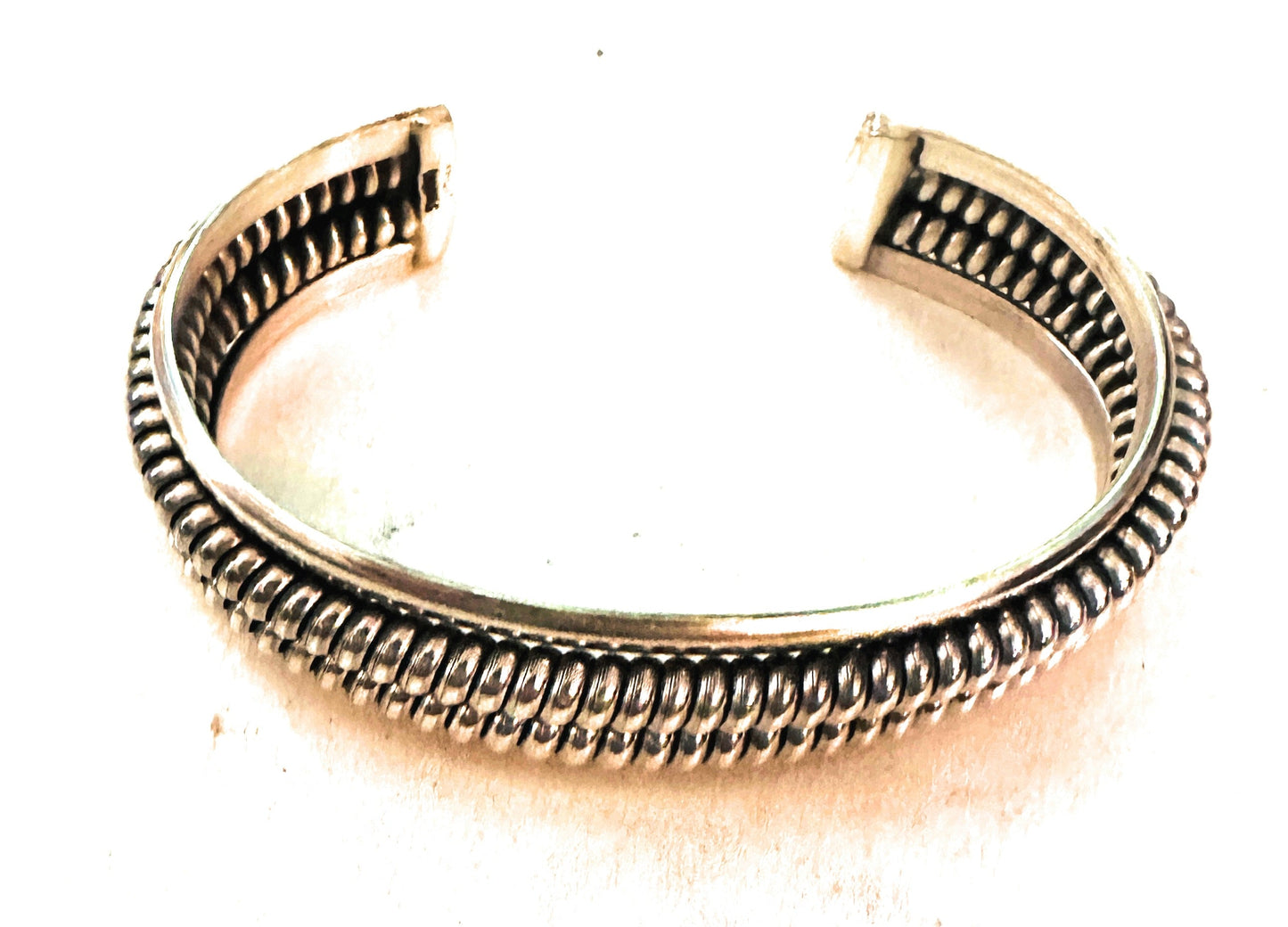 Navajo Twisted Sterling Silver Cuff Bracelet