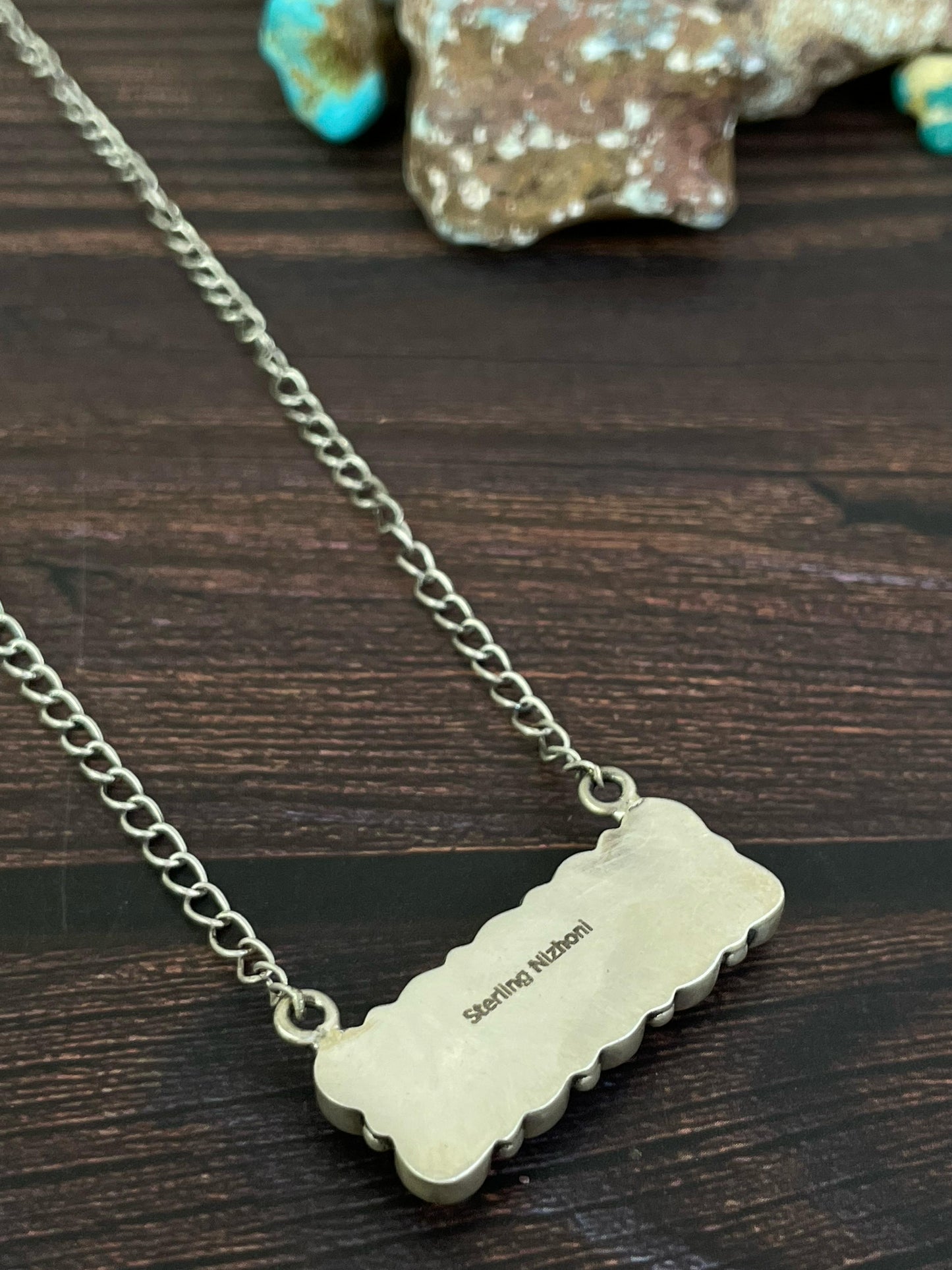 Handmade Sterling Silver Cotton Candy, Purple Mojave, Kingman, Black Onyx, Wild Horse Turquoise Necklace, Signed Nizhoni