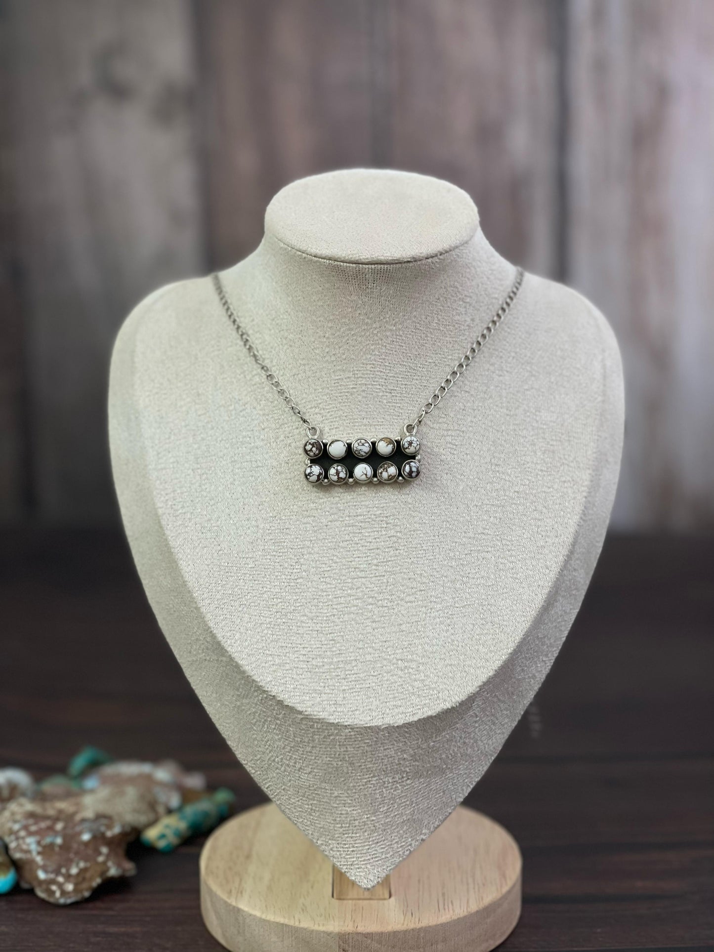 Handmade Sterling Silver Cotton Candy, Purple Mojave, Kingman, Black Onyx, Wild Horse Turquoise Necklace, Signed Nizhoni