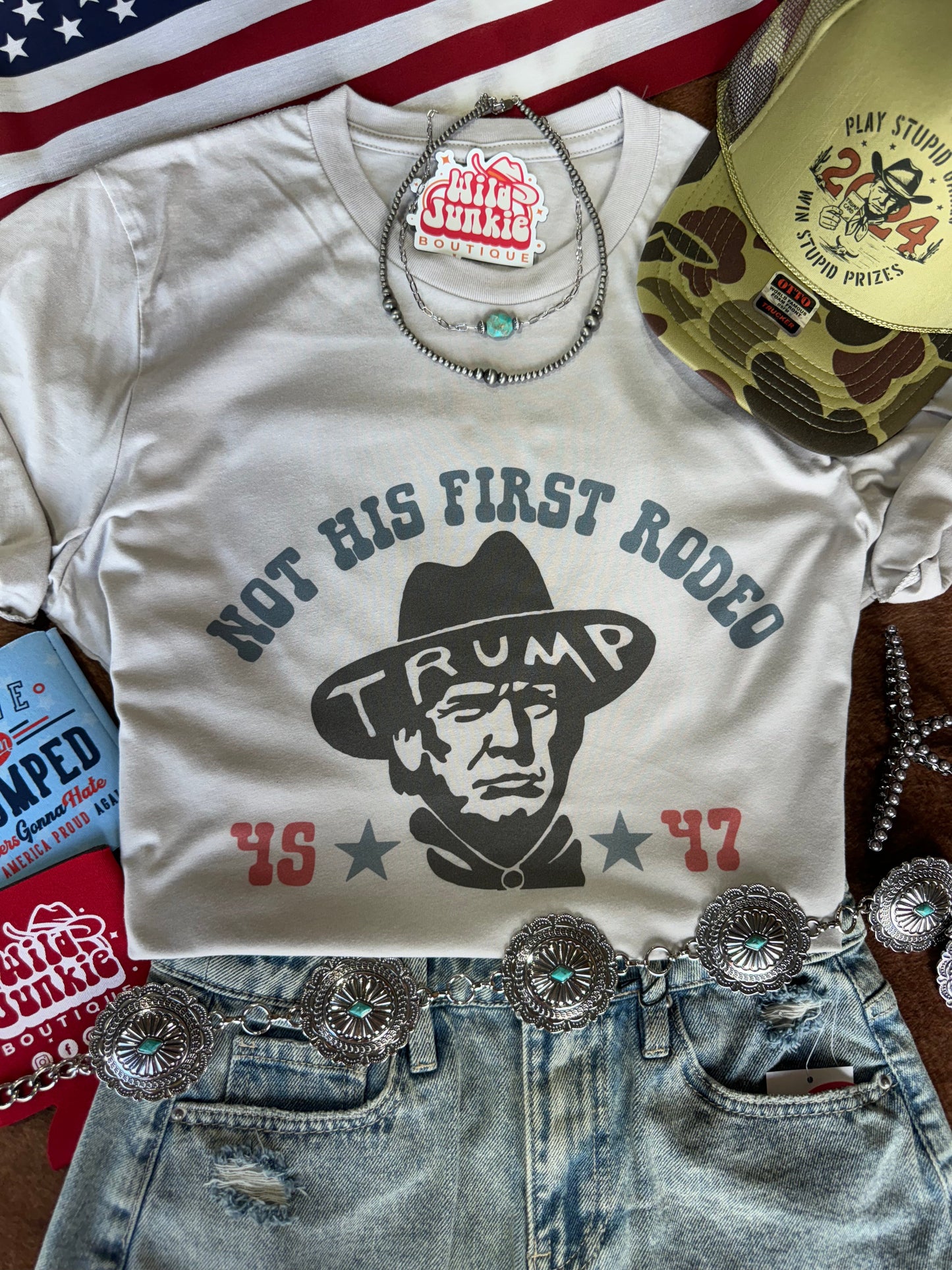 Not His First Rodeo Trump Graphic Tee