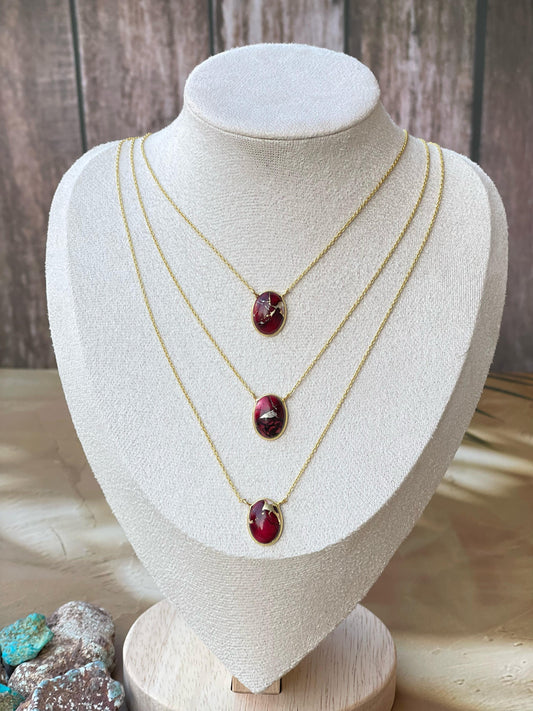 “The Golden Collection” Handmade Dahlia Rose Layered Gold Plated Necklace