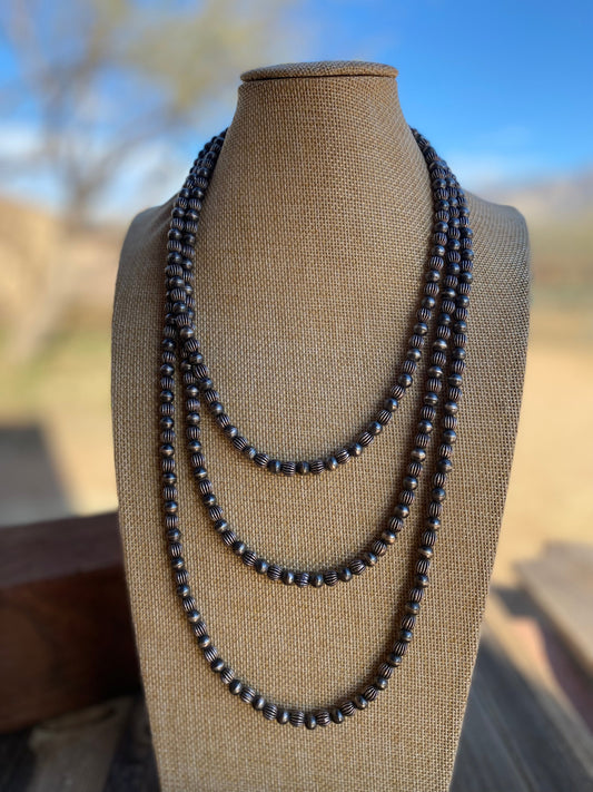 Custom 6mm Navajo Pearl Style 70 inch beads