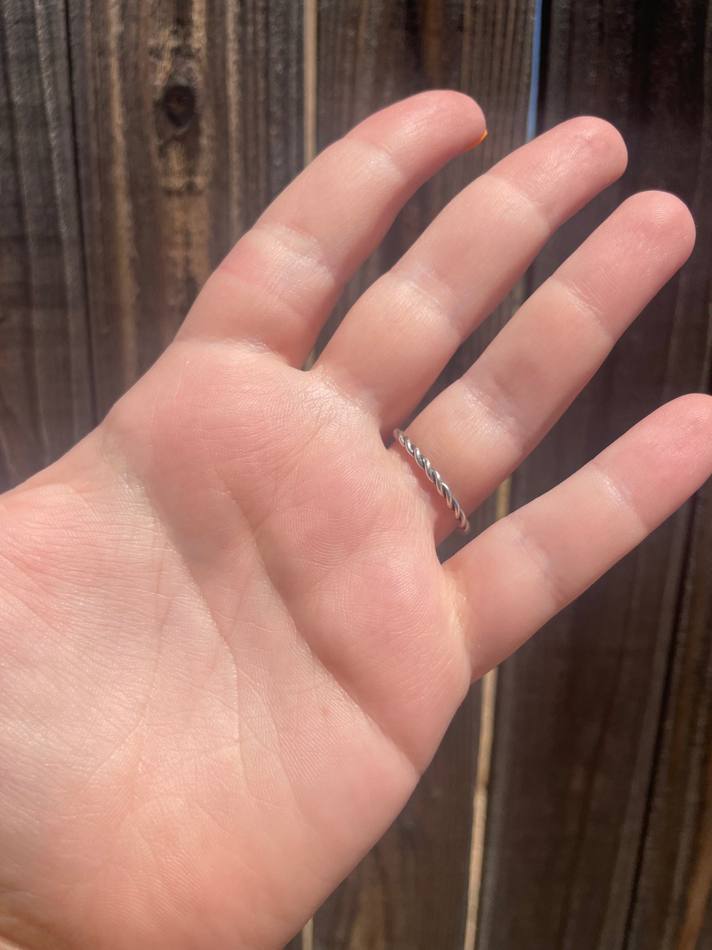 Navajo Mini Stone Turquoise Sterling Silver Braided Band Ring