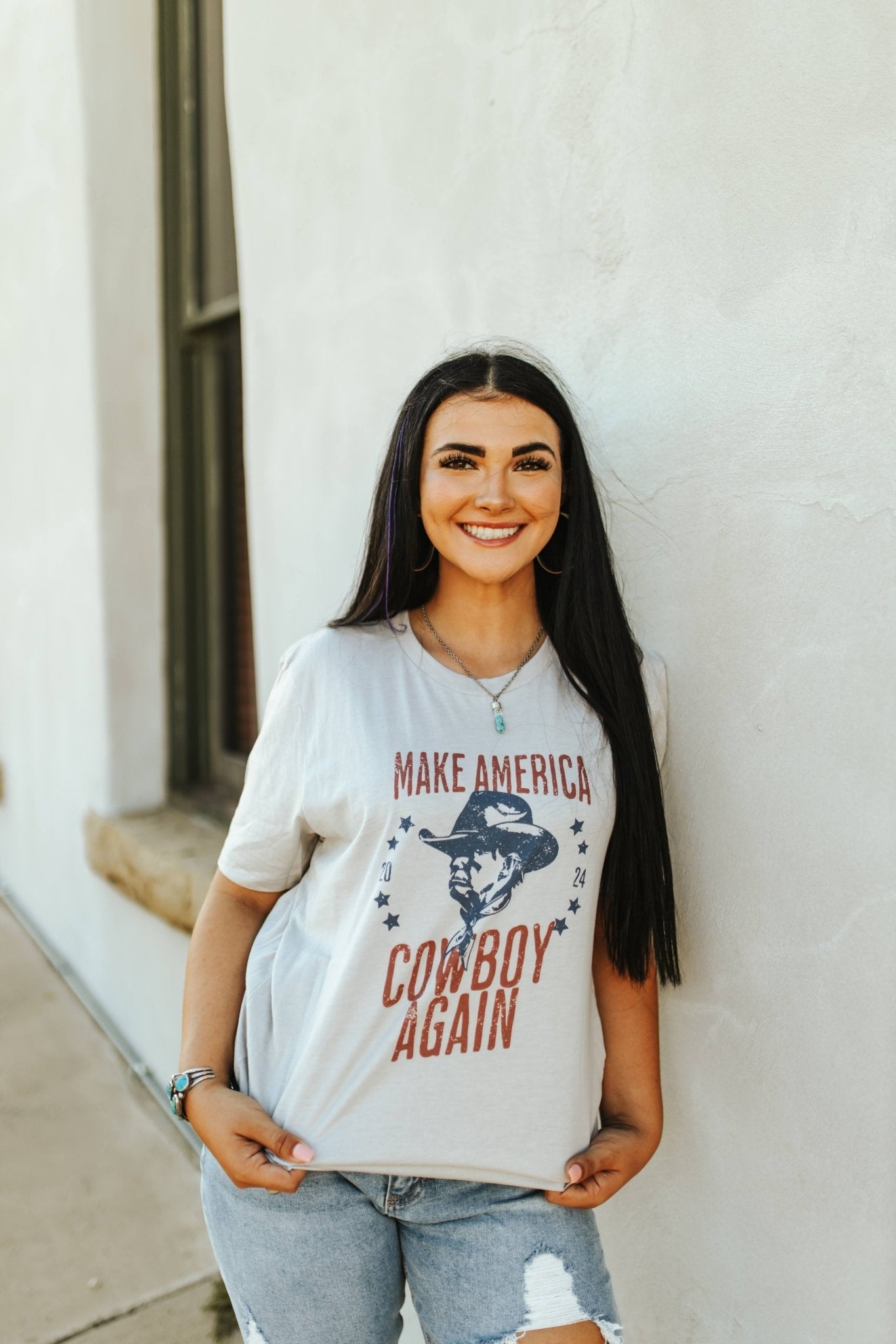 Make America Cowboy Again Trump 2024 Graphic Tee